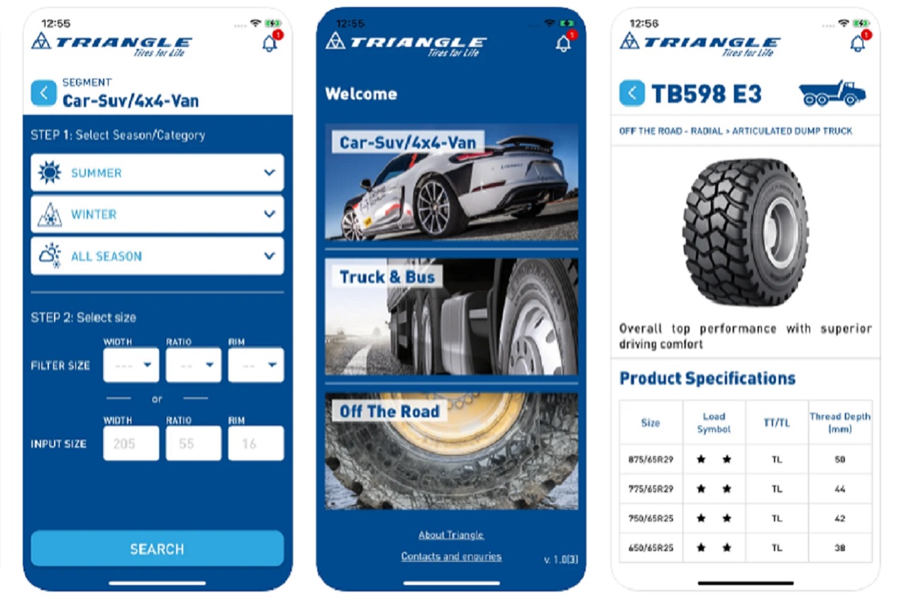 Triangle Tire lance son application mobile