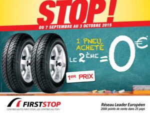 First Stop lance une offre 1 pneu acheté = 1 pneu offert